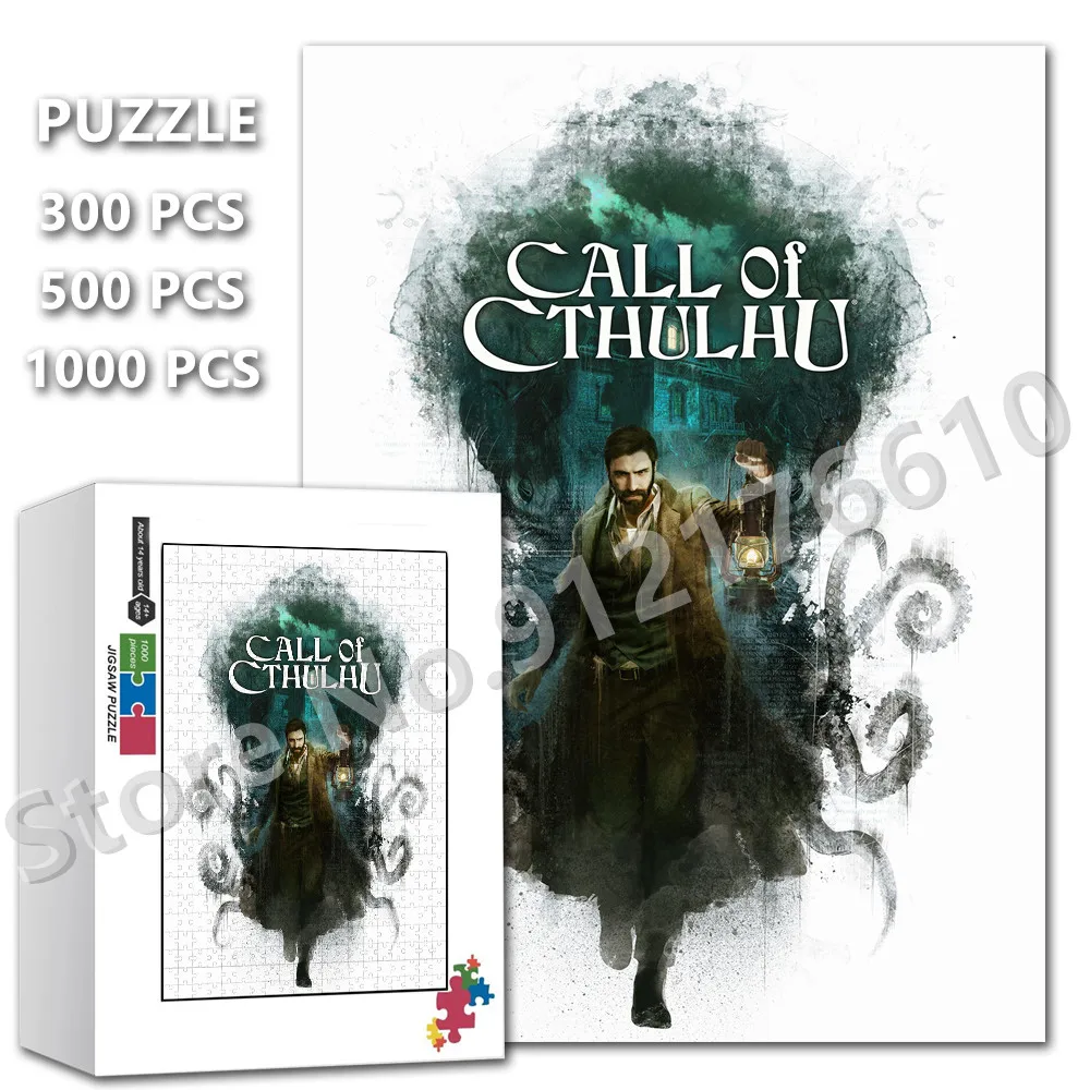 Call of Cthulhu Jigsaw Puzzles 300/500/1000 Pieces Great Cthulhu Monster Wooden Puzzles Diy Kids Interesting Education Toys Gift