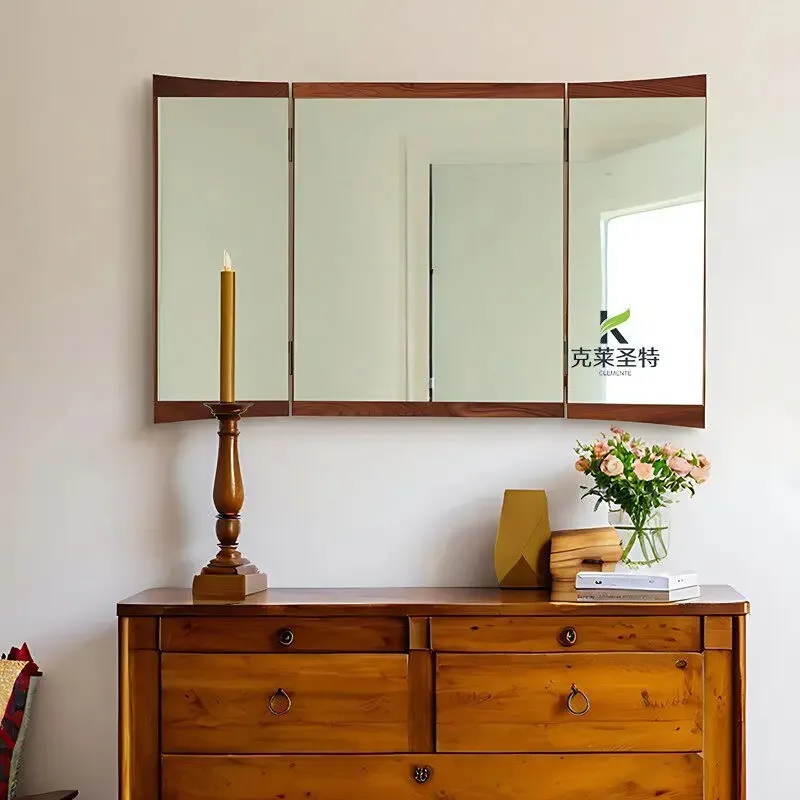 Modern Funky Mirror Decoration Living Room Vanity Aesthetic Korean Style Makeup Mirror Hanging Square Espelhos Home Products