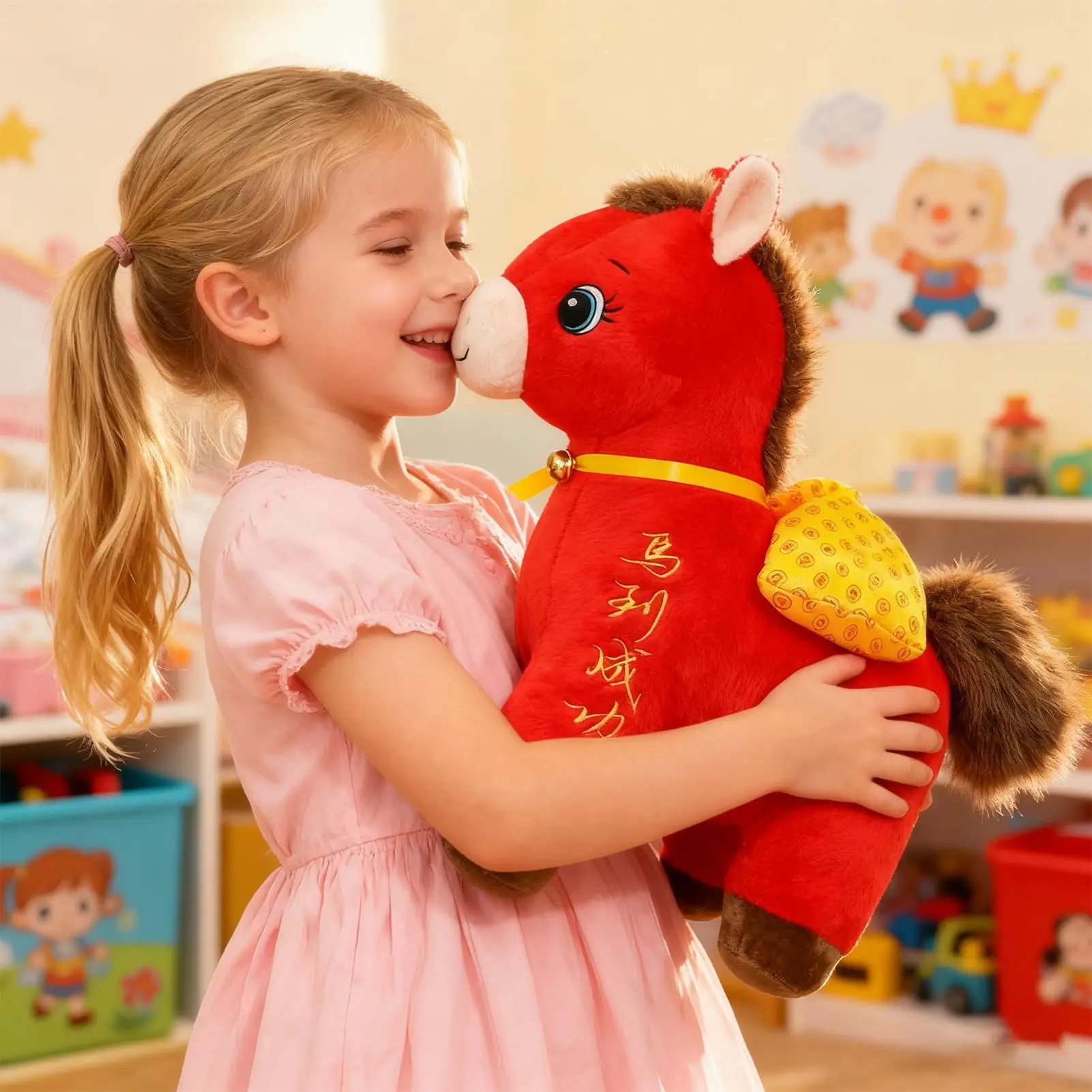 Horse Plush Soft Ornament Doll Year Of The Horse Mascot For New Year Spring Festival Office Desktop Bookshelf Bedroom Kids