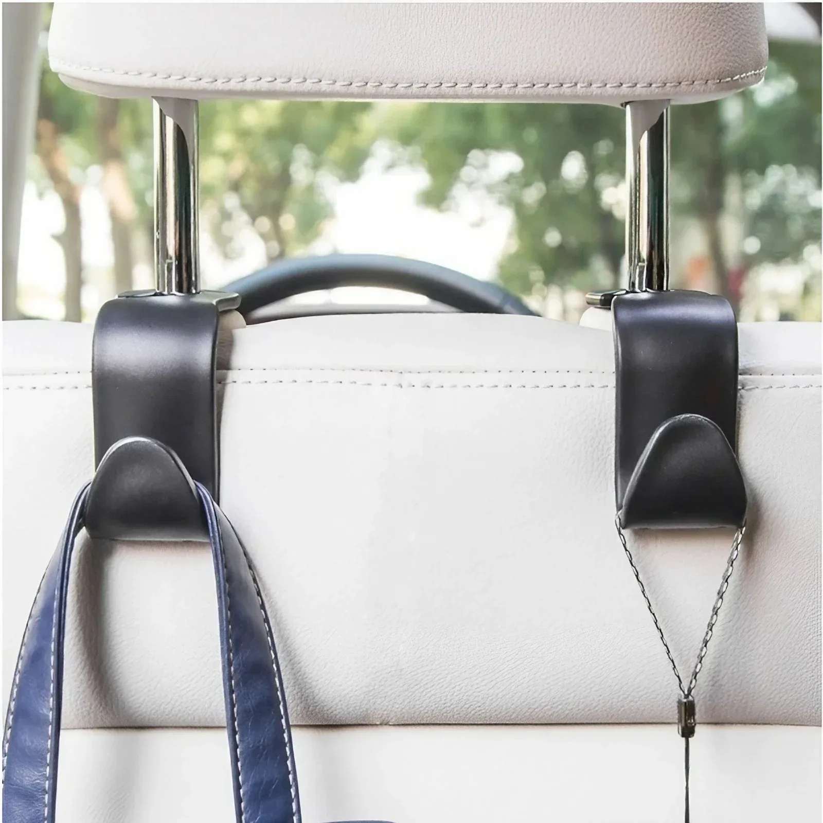 Car Back Seat Headrest Hook Organizer, Clothes Hanger Storage Hook, Suitable for Grocery Bags, Handbags, Umbrellas, etc.