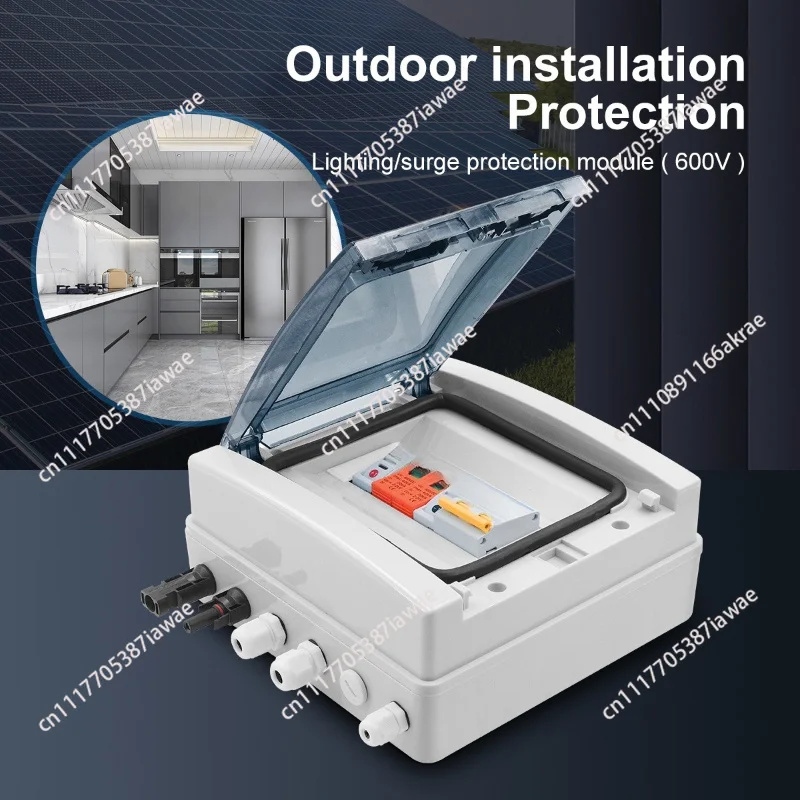 Photovoltaic combiner box 1 in 1 out DC600V 8 circuits