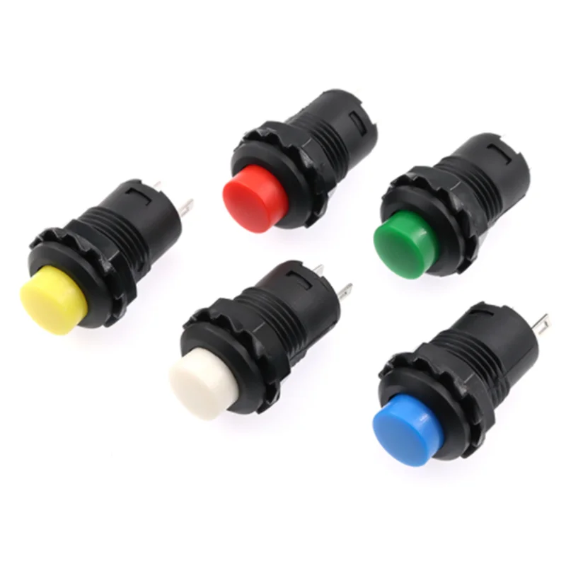 6pcs 12mm self-locking Momentary push button switches 3A /125VAC 1.5A/250VAC Minitype Push Button Switch DS-227 DS-228