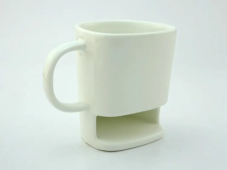 

Dishwisher Safe Modern Style Customized Size Cheap Price Personalized Coffee Mug With Cookie Holder