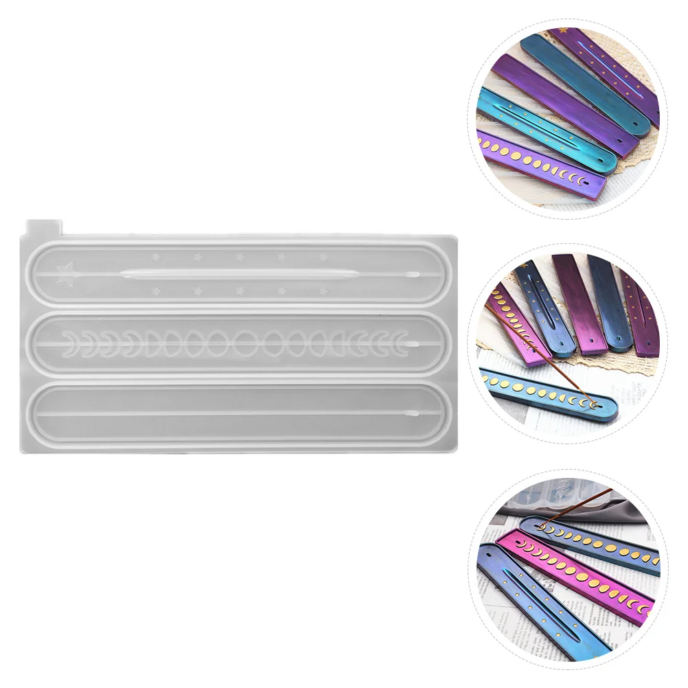 

1pc Silicone Moon Mold For Incense Stick Holder Diy Craft Making Phase Of Moon Design Lightweight Practical Tool Jewelry