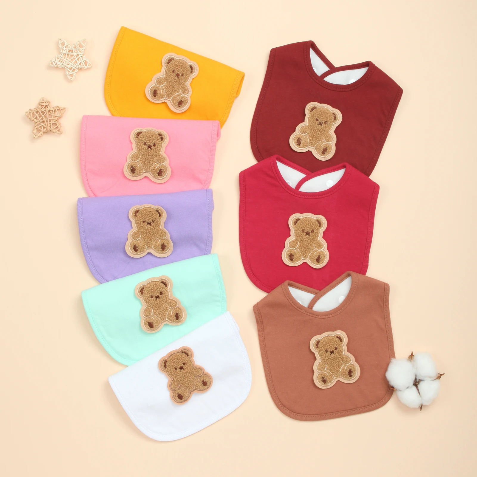 

Ультрамягкие детские нагрудники из 8 штук, впитывающий нагрудник для прорезывания зубов новорожденных, слюнотечения и кормления, многоцветный набор