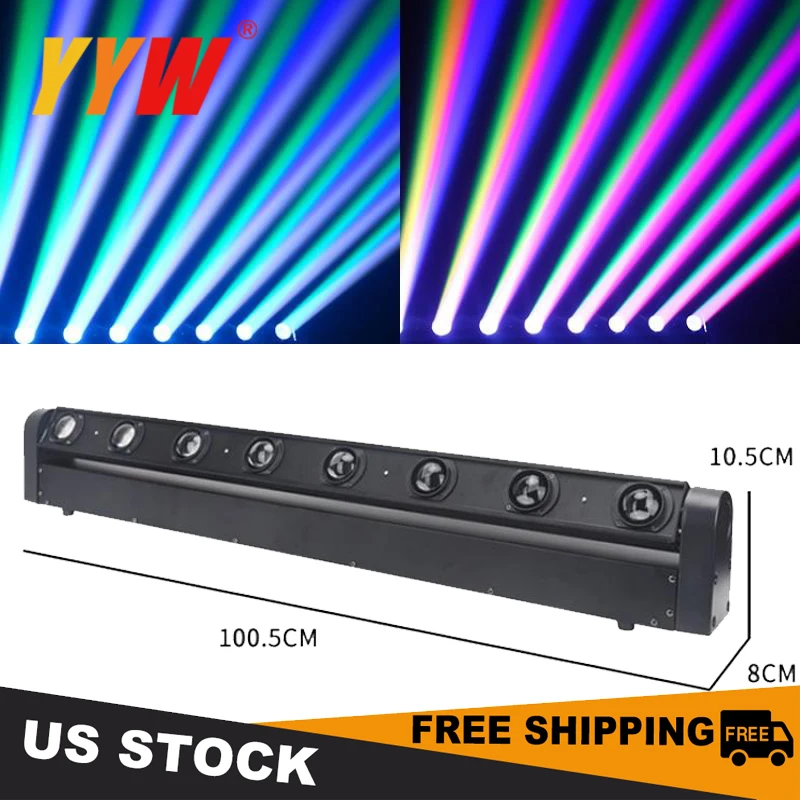 

8x12W Stage Light Beam RGBW Moving Head Light Church Market KTV DJ Party Christmas Lights Audience DJ Controller Disco Spotlight
