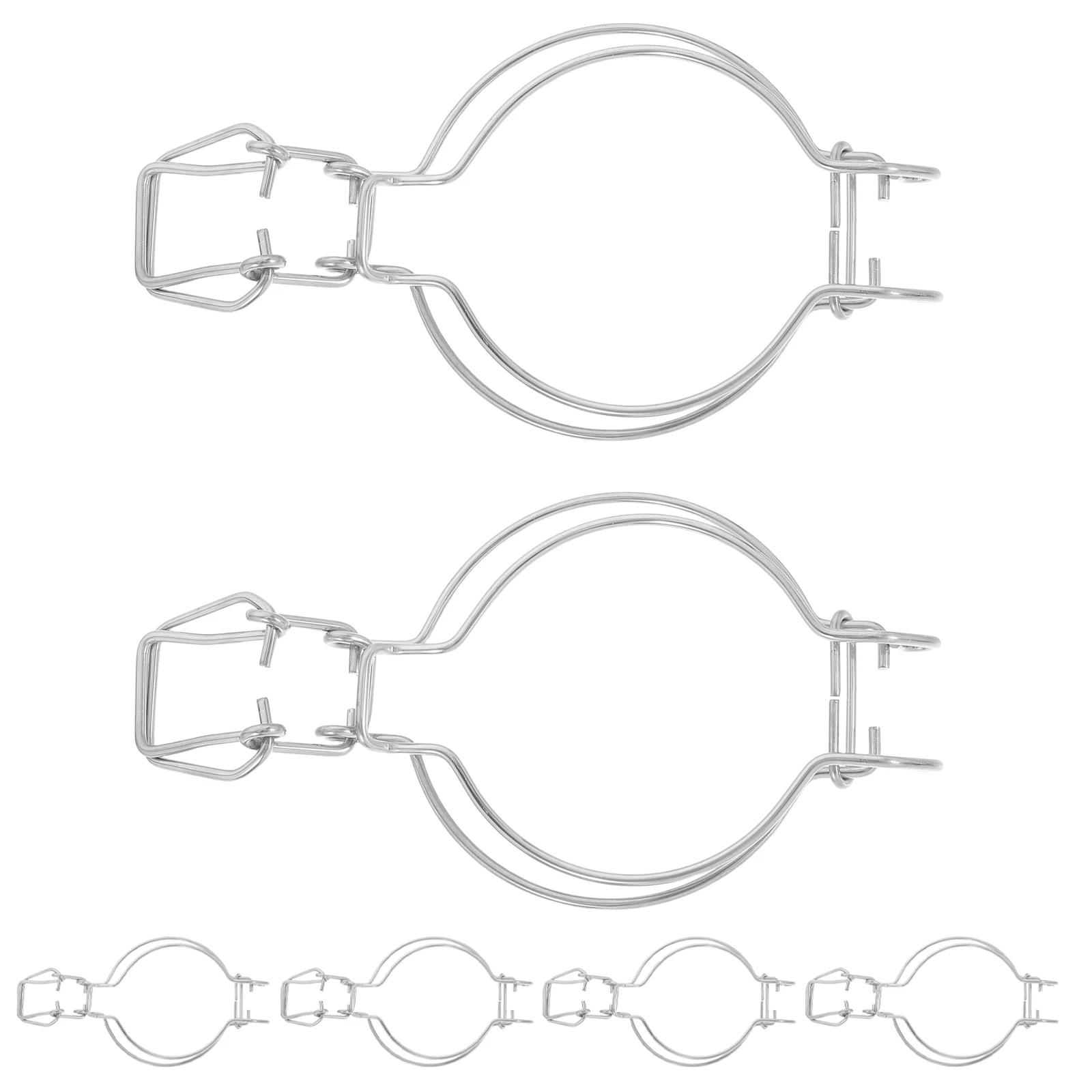 

6pcs Stainless Steel Sealing Clips Glass Jars Airtight Lid Wide Mouth Pint Canning Containers Food Storage Material