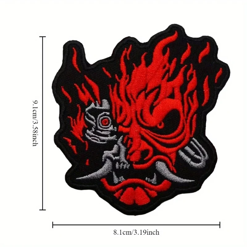 Prajnaparamita Ghost Warrior Tactical Patch Japanese Monster Hook and Loop Armband Cloth Sticker Backpack Patches Military