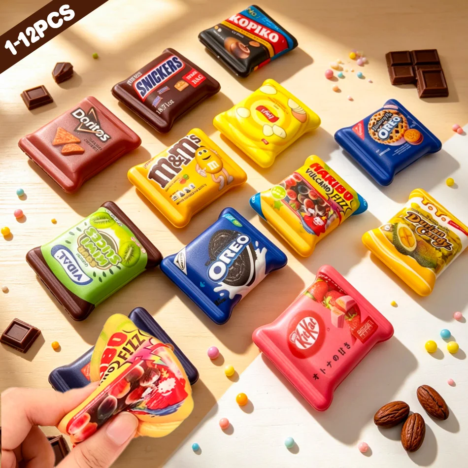 1-12 Stück Squishy-Spielzeug Blindbox Simulierte Snacks & Kekse PU Langsam Rückfedernd Stressabbau Fidget Sensorisches Spielzeug