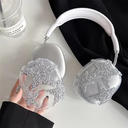 New Luxury Cute Diamond Star Cover protettiva per Airpods Max custodia per auricolari Clear Soft Silicon per Apple Airpods Max Headphone