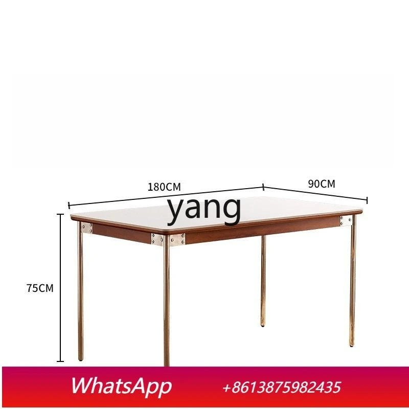 

LMretro style five-flavor rock slab solid wood dining table and chairs household modern small apartment dining table