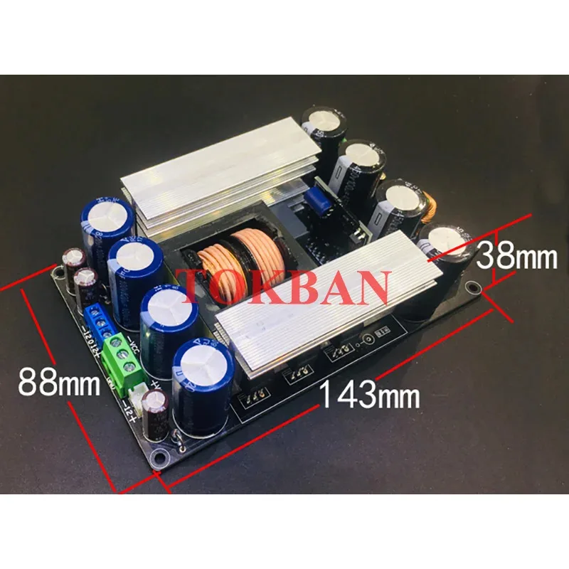 Tokban 1000w LLC Placa amplificadora de potência de comutação suave Tensão de saída dupla ± 35v a ±80v para Diy Auido