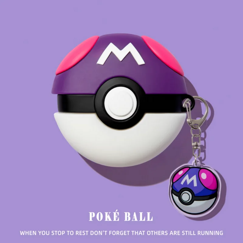 Capa para Airpods Pro 3, Capa de Silicone à Prova de Choque com Design de Bola Pokémon para Airpods Pro 2/Airpods 4 3 2 1
