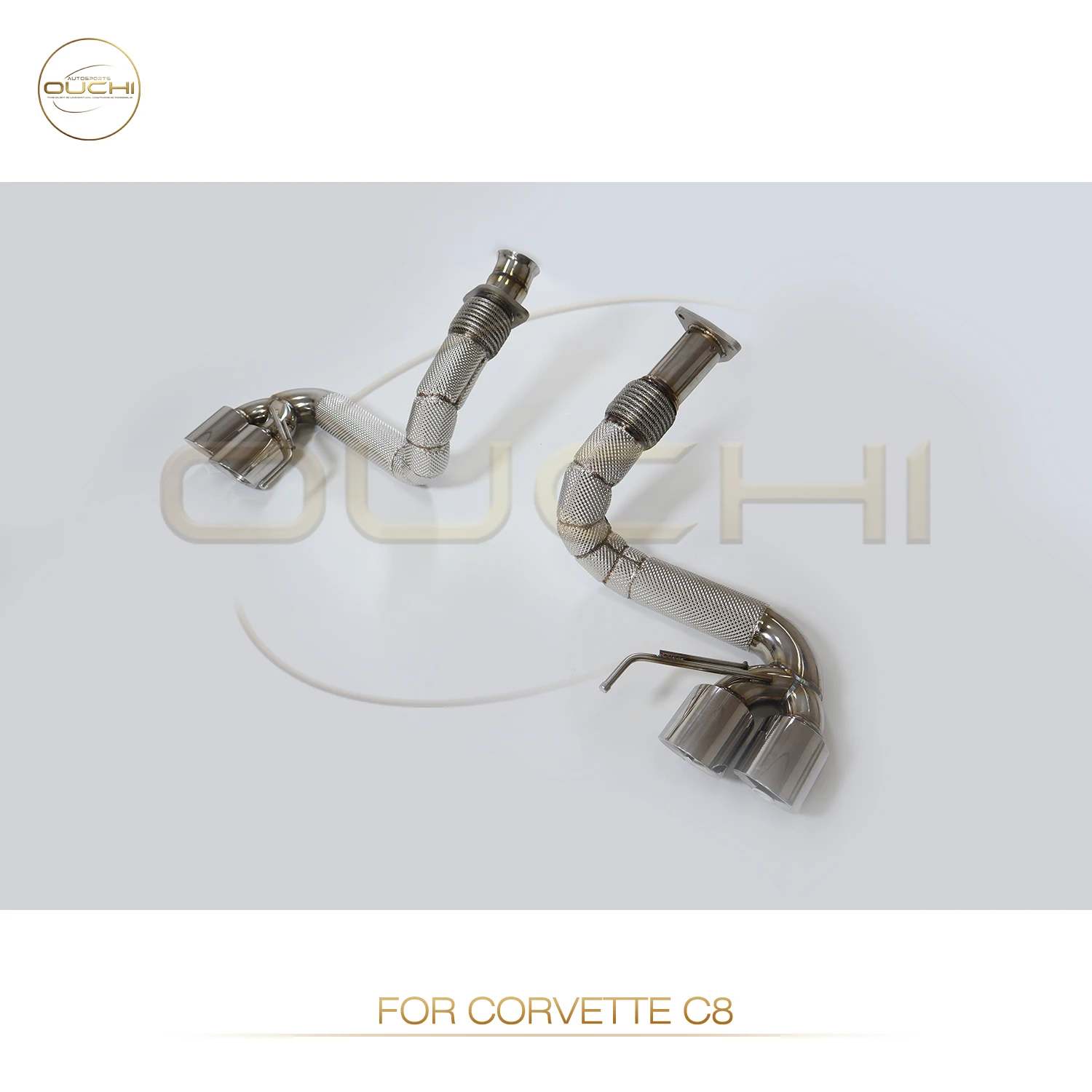 

OUCHI For Corvette C8 Cat-Back Exhaust System 304 Stainless Steel Non-Valved Straight Pipe Direct Fit️