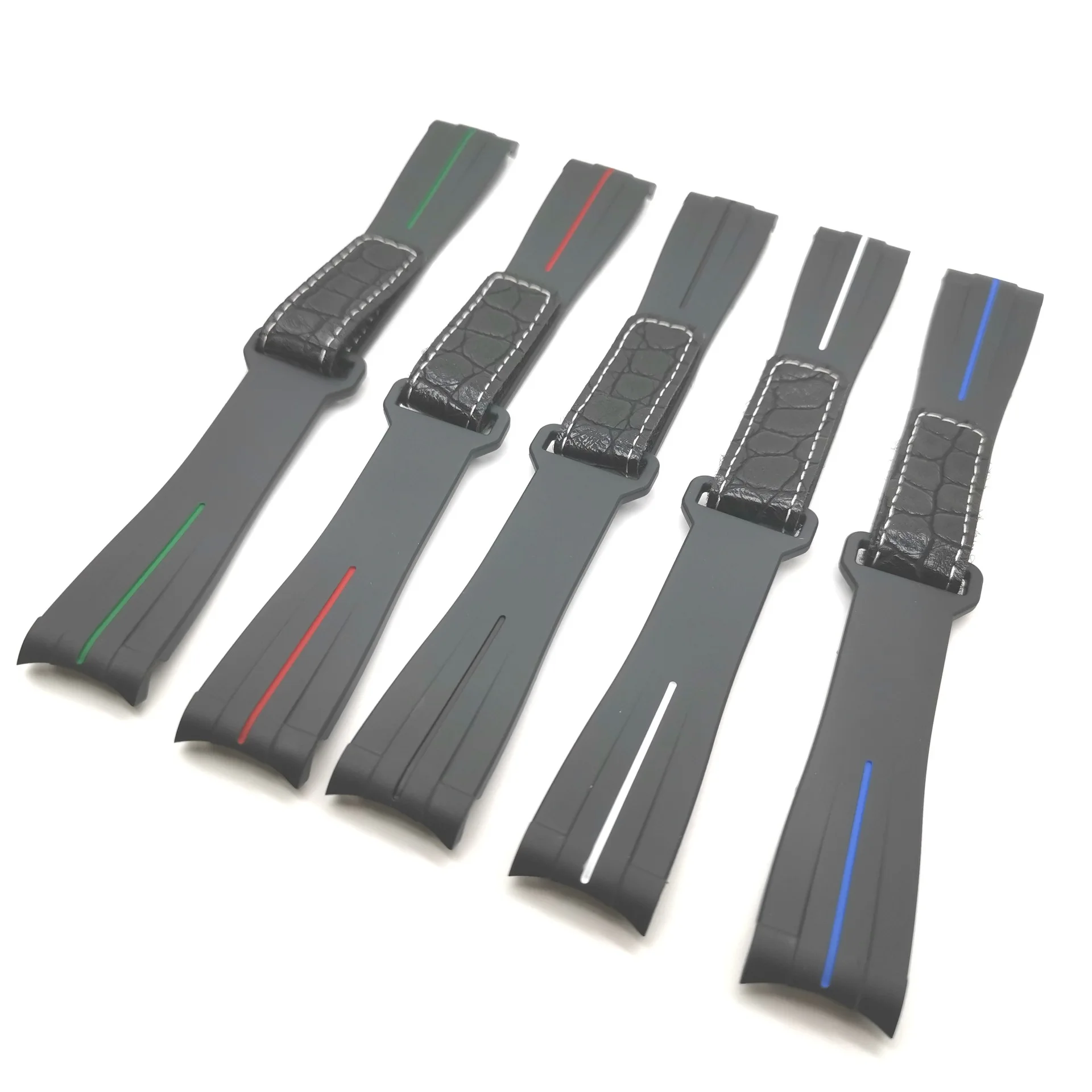 Pulseira de relógio de borracha 20mm para rolex gmt submariner daytona pulseira de silicone à prova dwaterproof água feminino masculino acessórios de relógio