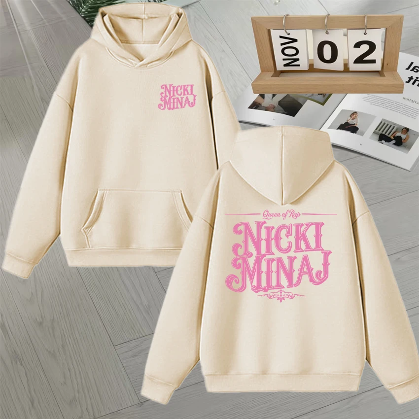 Fashion Nicki Minaj Graphic Double Sided Print Hoodie Long sleeve Men Women Long sleeve Fleece Unisex Autumn Winter Sweatshirts view 5