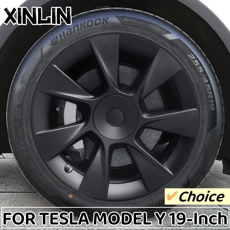 19 Inch Wheel Caps 4PCS Wheel Cover Performance Replacement Wheel Hub Cap Full Rim Cover Accessories For Tesla Model Y 2018-2024