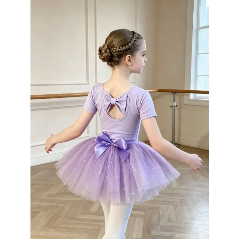 Ballet leotard Dance Criss-Cross Back Dress Practice Skirt Outfit for Dance Class Stage Training Comfortable Daily Dancing Wear