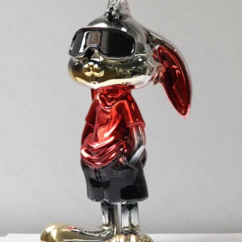 Modern simple light luxury creative cartoon rabbit ornament, living room children's room desktop soft decoration