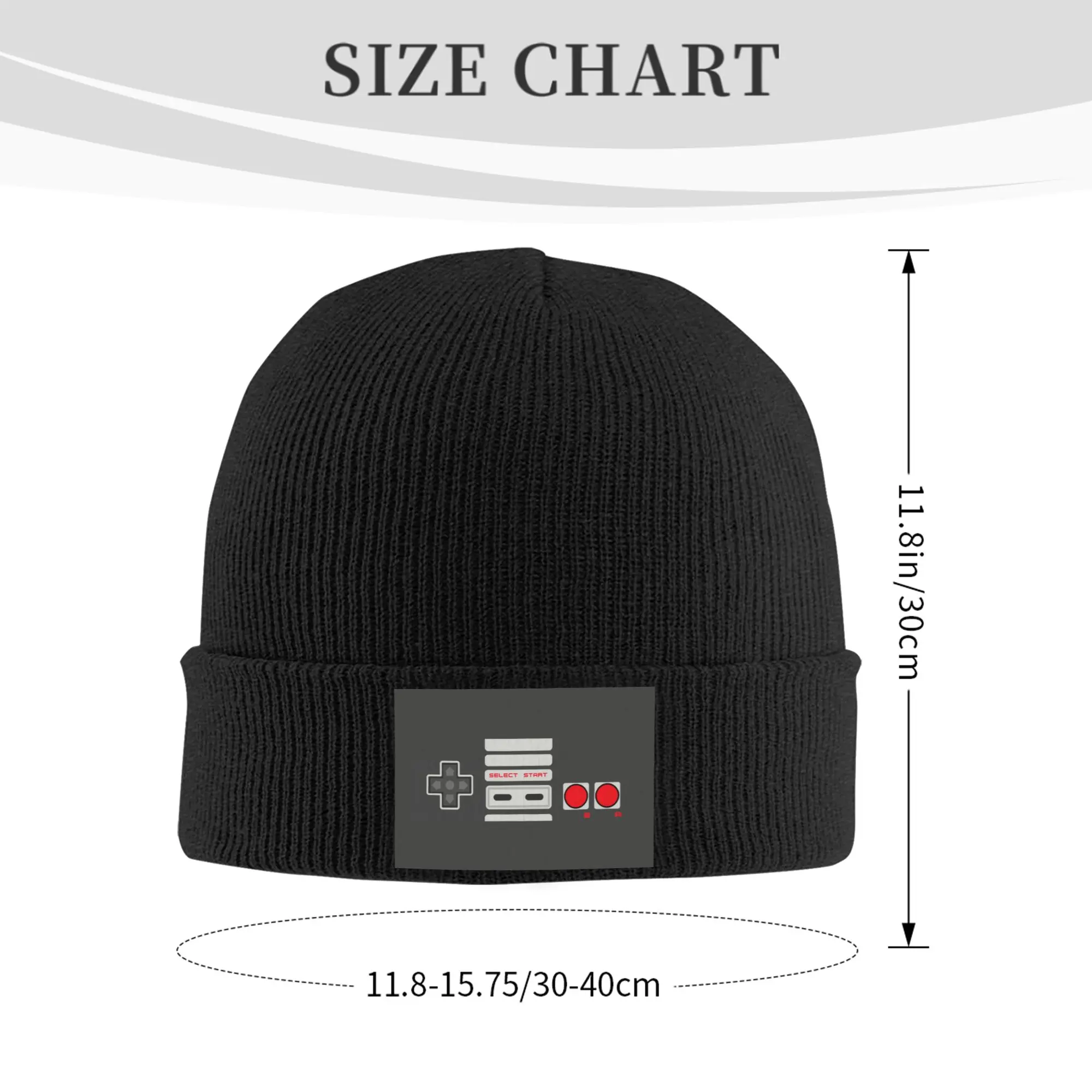 Custom Vintage Video Game Controller Skullies Beanies Caps Streetwear Winter Warm Knitted Hat Adult Gamer Lover Bonnet Hat