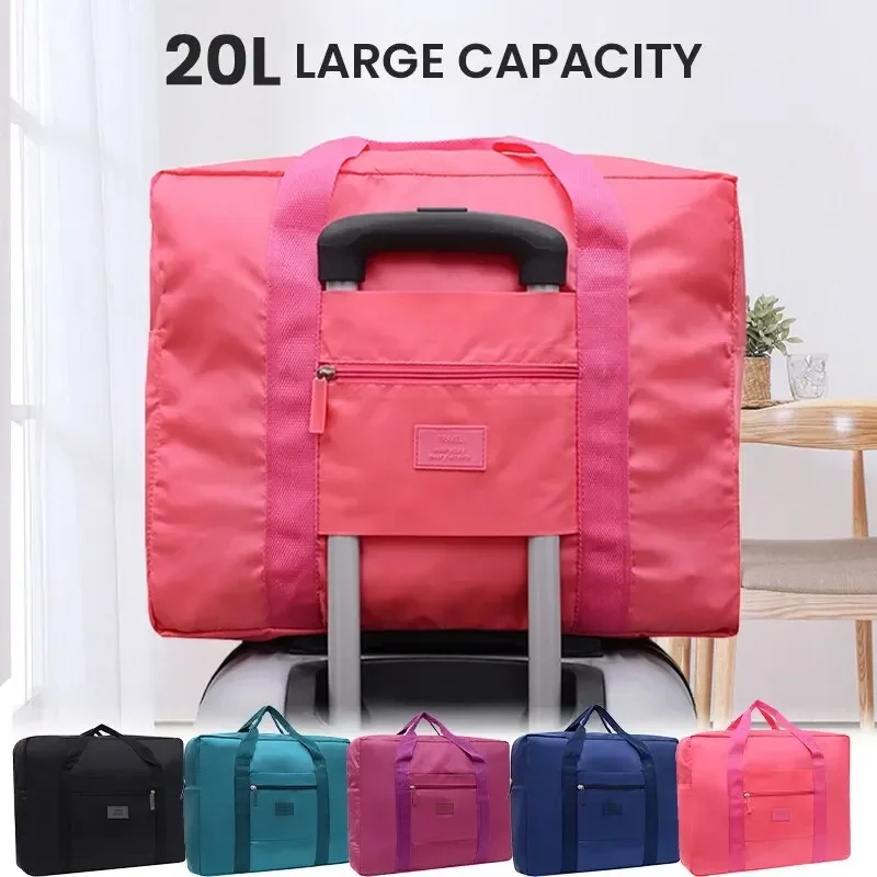 

Foldable Travel Duffel Bag Lightweight Travel Bag for Women and Men Tote Carry On Luggage Bag Weekender Overnight Bag