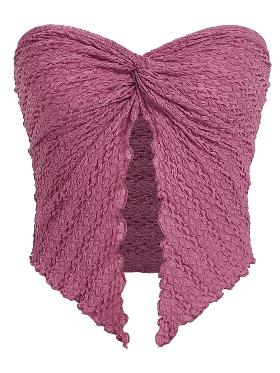 قمم المرأة مكشكش قبالة الكتف ، حمالة ، فتح الجبهة ، عارية الذراعين ، العصابة ، أعلى المحاصيل ، الشارع الشهير مثير ، Y2k