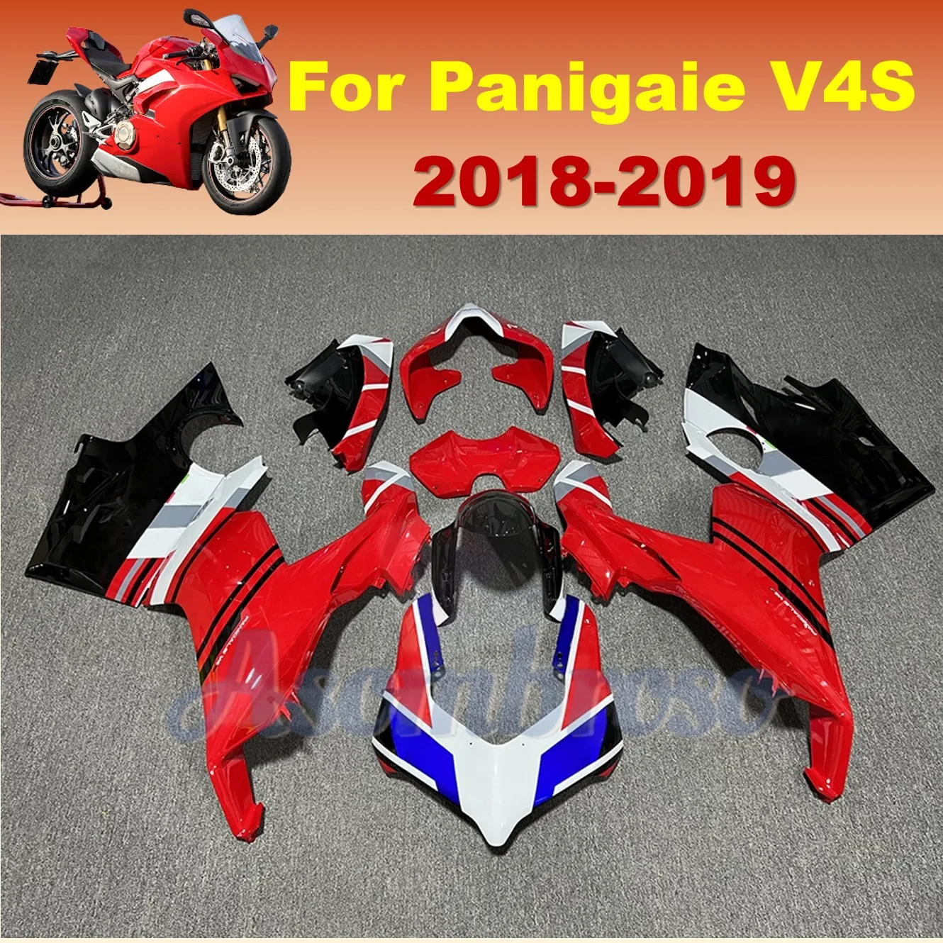 

Комплект окрашенного обтекателя мотоцикла для Ducati Panigale V4R 2018 2019, V4 V4S, полная замена кузова