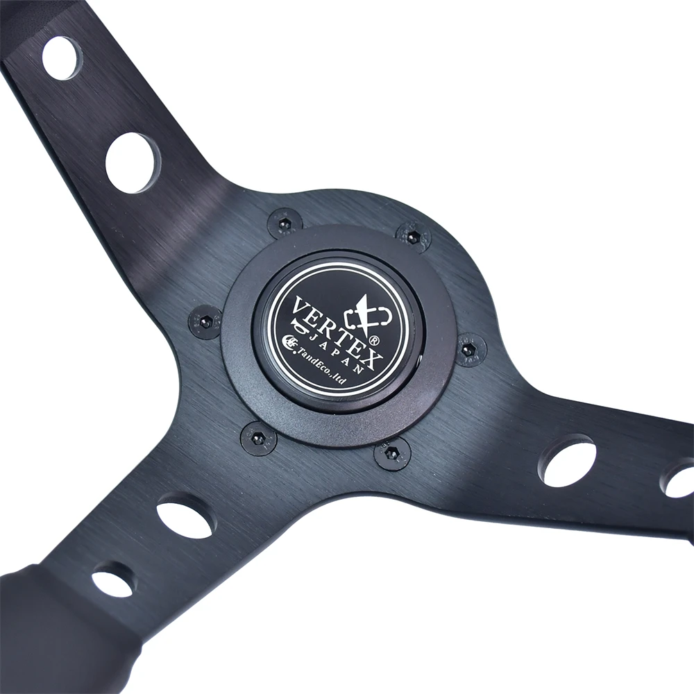 VERTEX JDM 320mm Racing Steering wheels Innovative Design Golden Stitching Sports Steering Wheel With Double-Sided Embroidery view 5