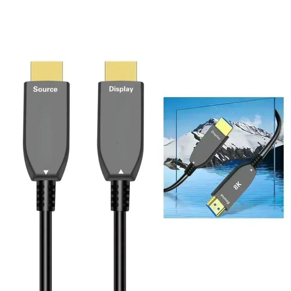 8K 60Hz High-Definition Fiber Optic Cable 2.1 Gold-Plated Fiber Optic Cable TV  For Test Measurement Tool Accessory