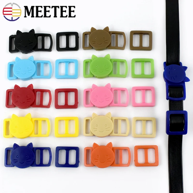 10mm Plastic Buckles for Bag Backpack Side Release Closure Buckle Tri Glide Slider Rings Pet Collar Adjust Clasp Accessories