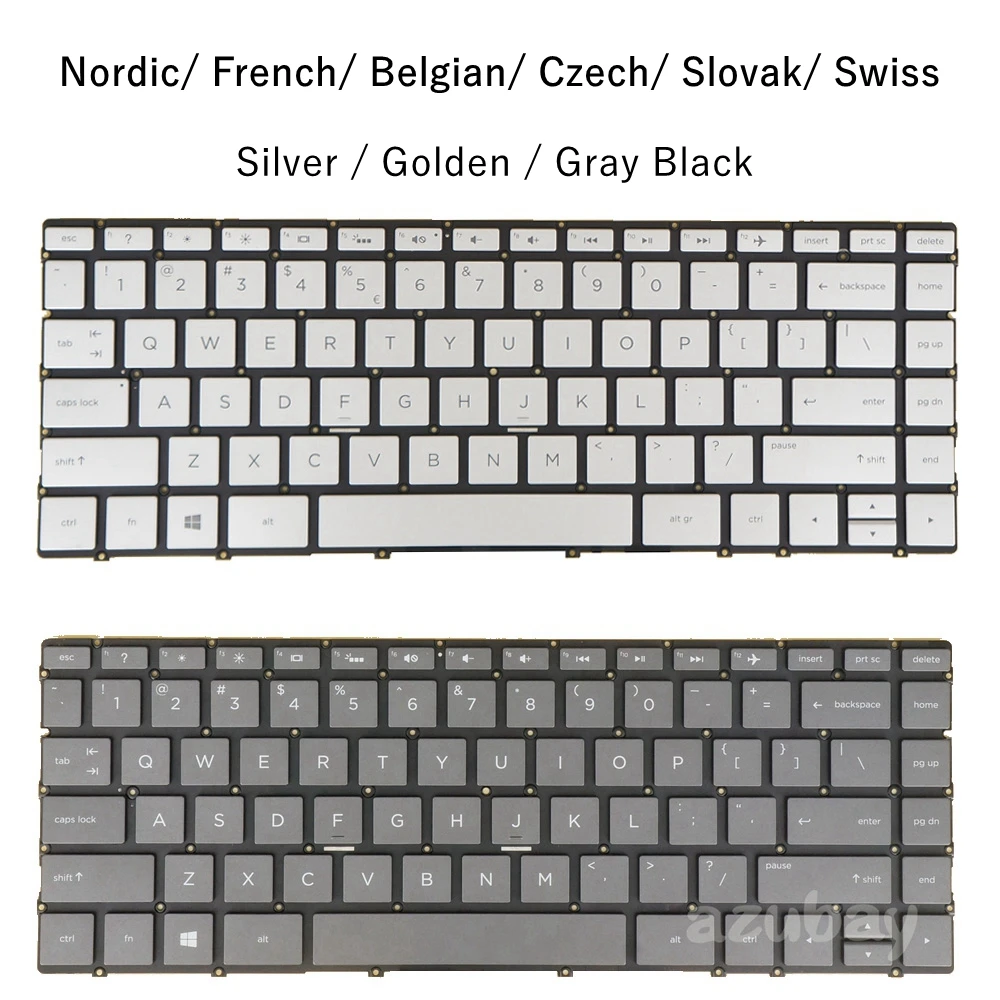 

Keyboard For HP Spectre 13-w000 13t-w000 13-ac000 13t-ac000 13-ae000 13-ad000 Nordic French Belgian Czech Slovak Swiss Backlit