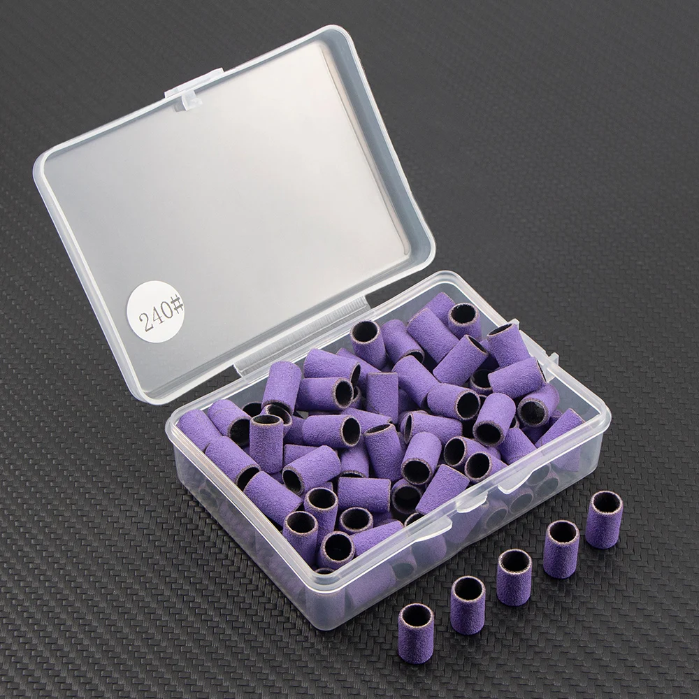 

100pcs Sanding Bands for UV Nail Gel Remove File Grinder Sander Band Nail Drill Bits for Acrylic Nails Gel Removing Tools