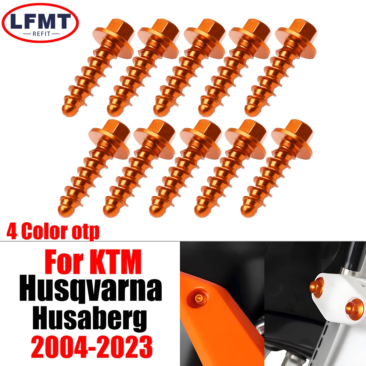 

10 Pcs CNC Aluminum Self Tapping Screw Bolts Kit For Husaberg 85-610CC 2004-2014 Husqvarna TE FE TC FC TX FX 85-501CC 2014-2023