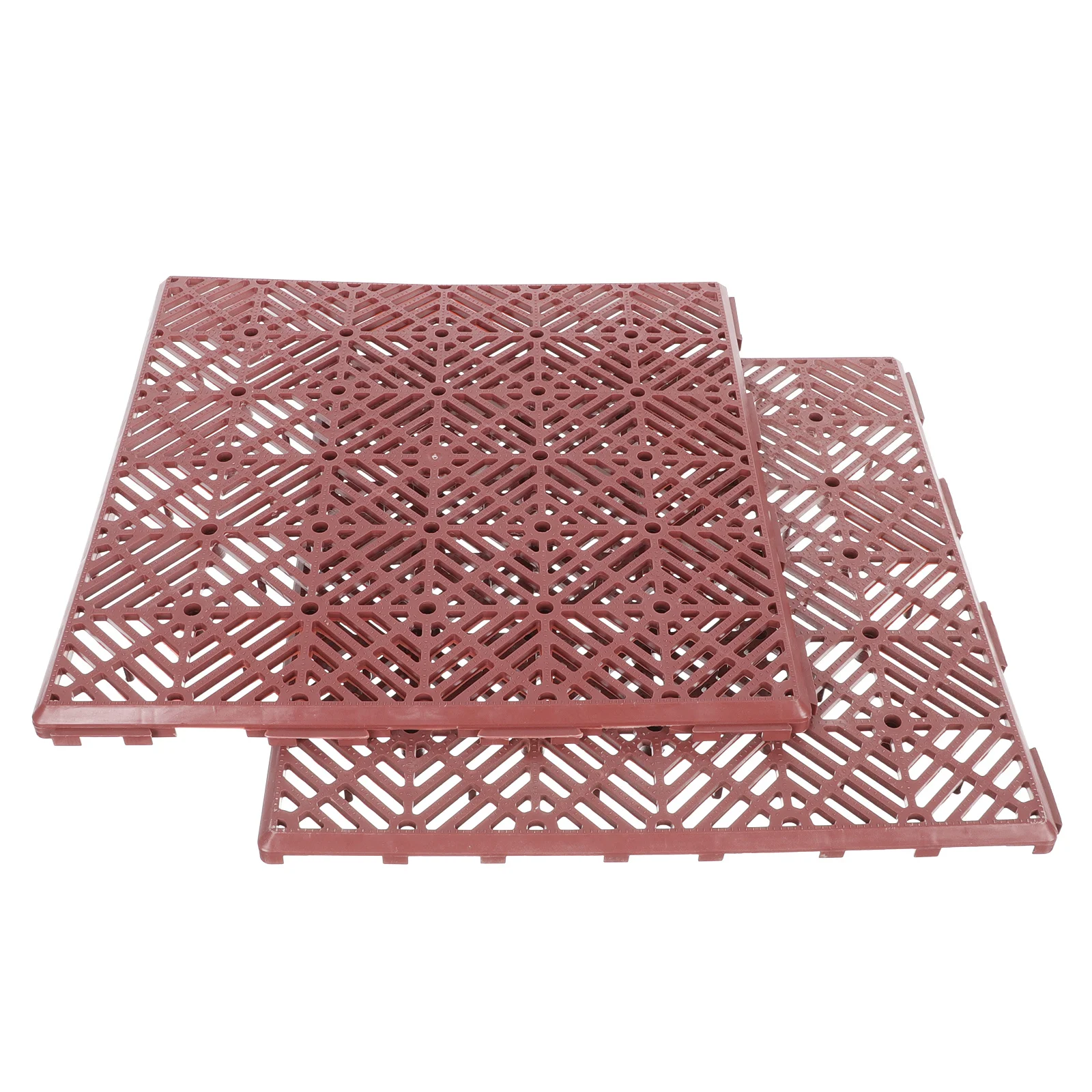 

2pcs Anti-Slip Plastic Floor Tiles Garden Splicing Mats Outdoor Drainage Ground Cushions For Patio Yard Path Decor