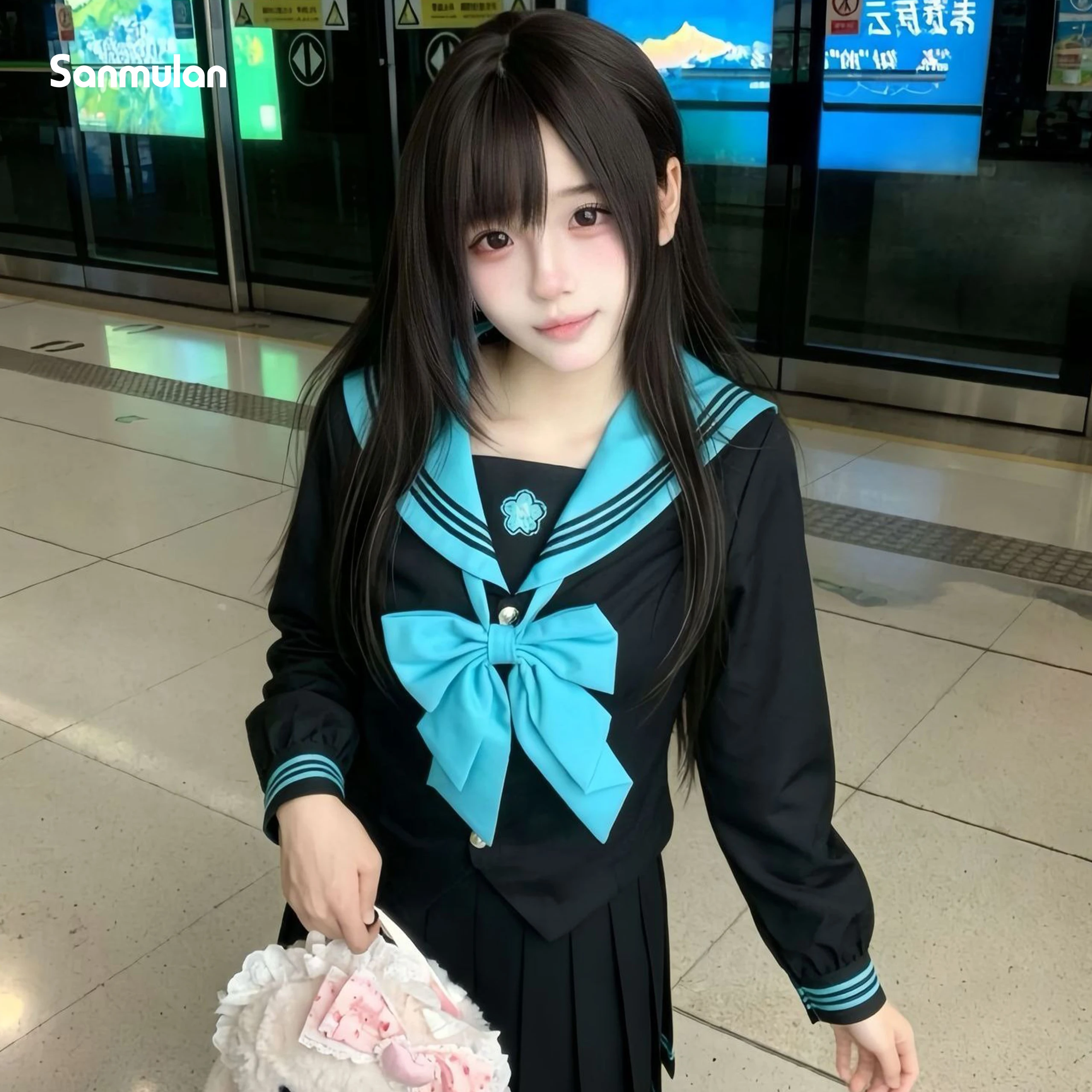 new-jk-sailor-suit-slimming-japanese-style-waist-cinching-school-uniform-set-long-sleeved-and-short-sleeved
