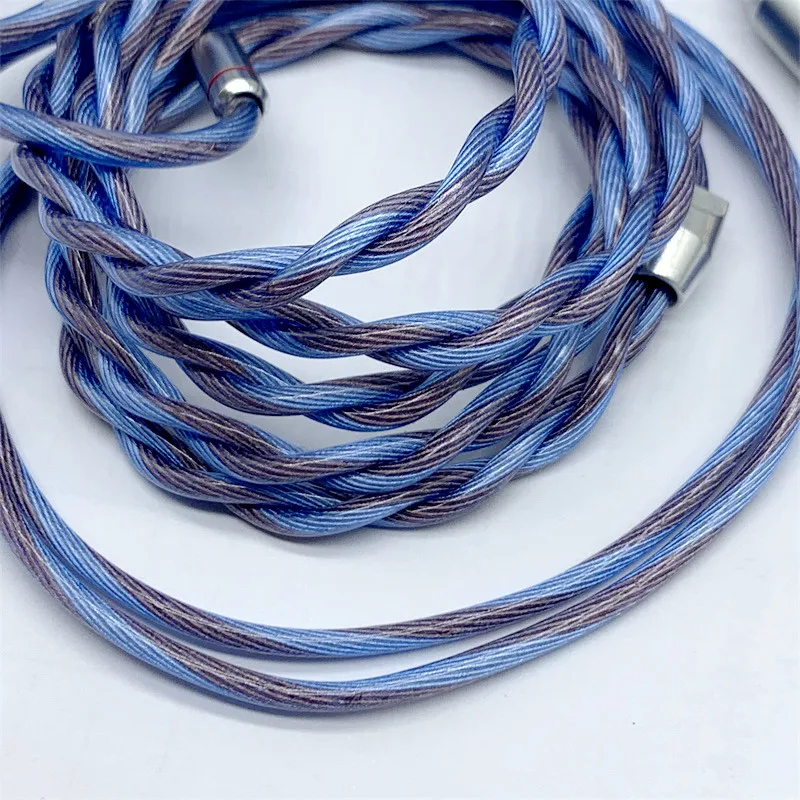 Litz cobre prata chapeado fio mmcx/0.78/im50/70/ie40/a2dc/ie900 fone de ouvido atualizar cabo 610 núcleo