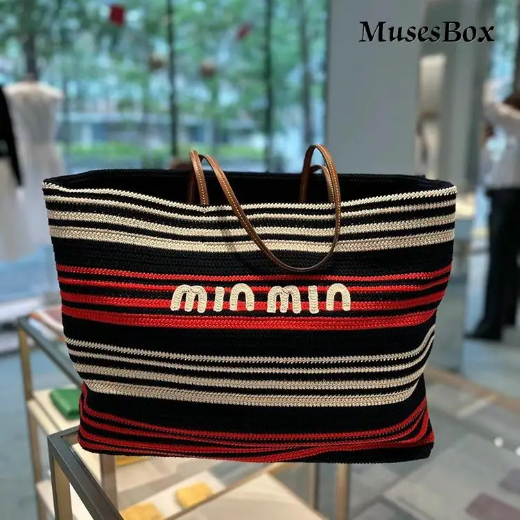 

New Fashion Versatile Grass Editor Handbags Simple Shoulder Todot Bag Large -Capacity Woven Women's Bag