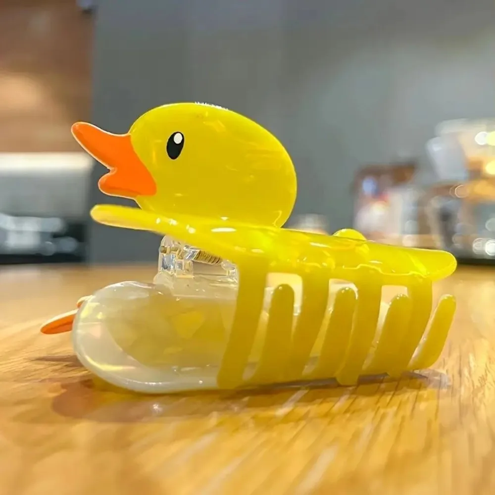 إكسسوارات الشعر الكرتونية، مشابك شعر البط الأصفر، ملحقات تصفيف الشعر من الأكريليك، مشابك شعر غير قابلة للانزلاق للفتيات