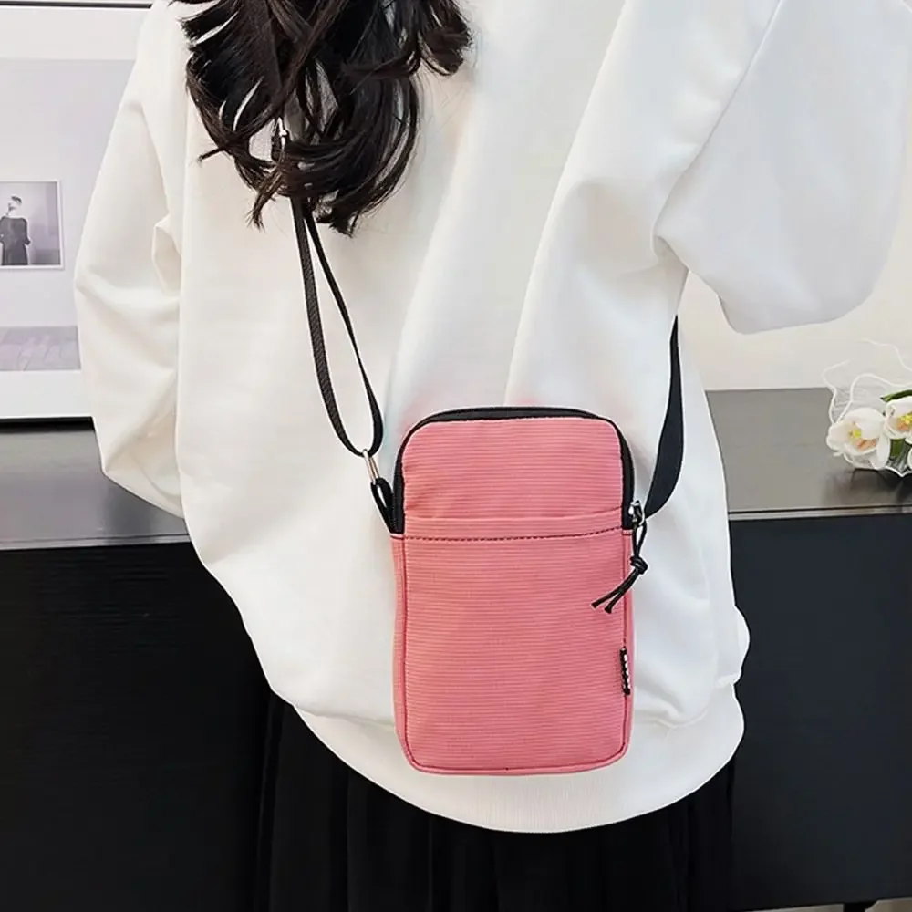 Simple Canvas Zipper Purse Crossbody Bag Handbag Shoulder Bag Phone Bag image 3