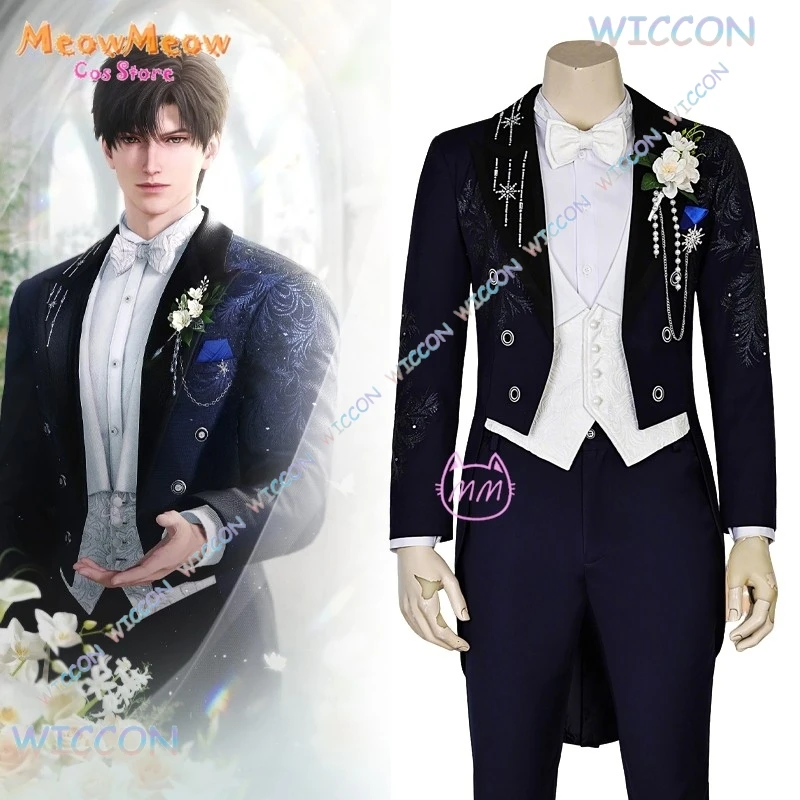 

MAG@Love And Deepspace Zayne Slyus Xaiver Cosplay Suit Outfit Game Groom's Formal Attire Suit Halloween Couple Suit Mens Costume