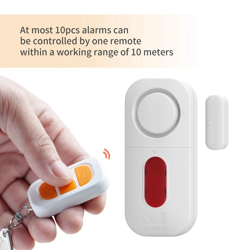 Door And Window Alarm Kit Multi-Functional Anti-Theft Alarm Set Kit Wireless Remote Control Door Sensor Alarm 130DB Door Sensor