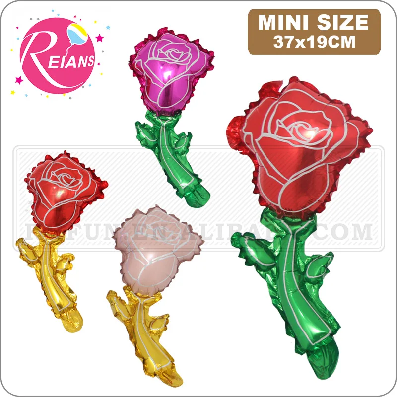 Mini globos de rosas, globos de aluminio en forma de flor, globos florales, decoración para el Día de la madre, Día de San Valentín, cumpleaños, boda