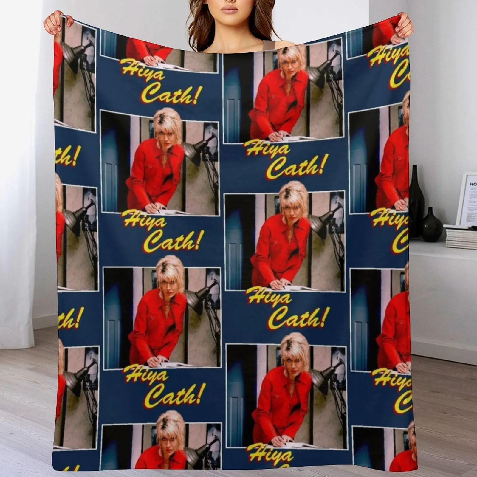 Hiya Cath!_quot_ Nighty Night - Jill Tyrell Julia Davis Vintage Throw Blanket Soft Home Decor Blanket for Couch Bedroom