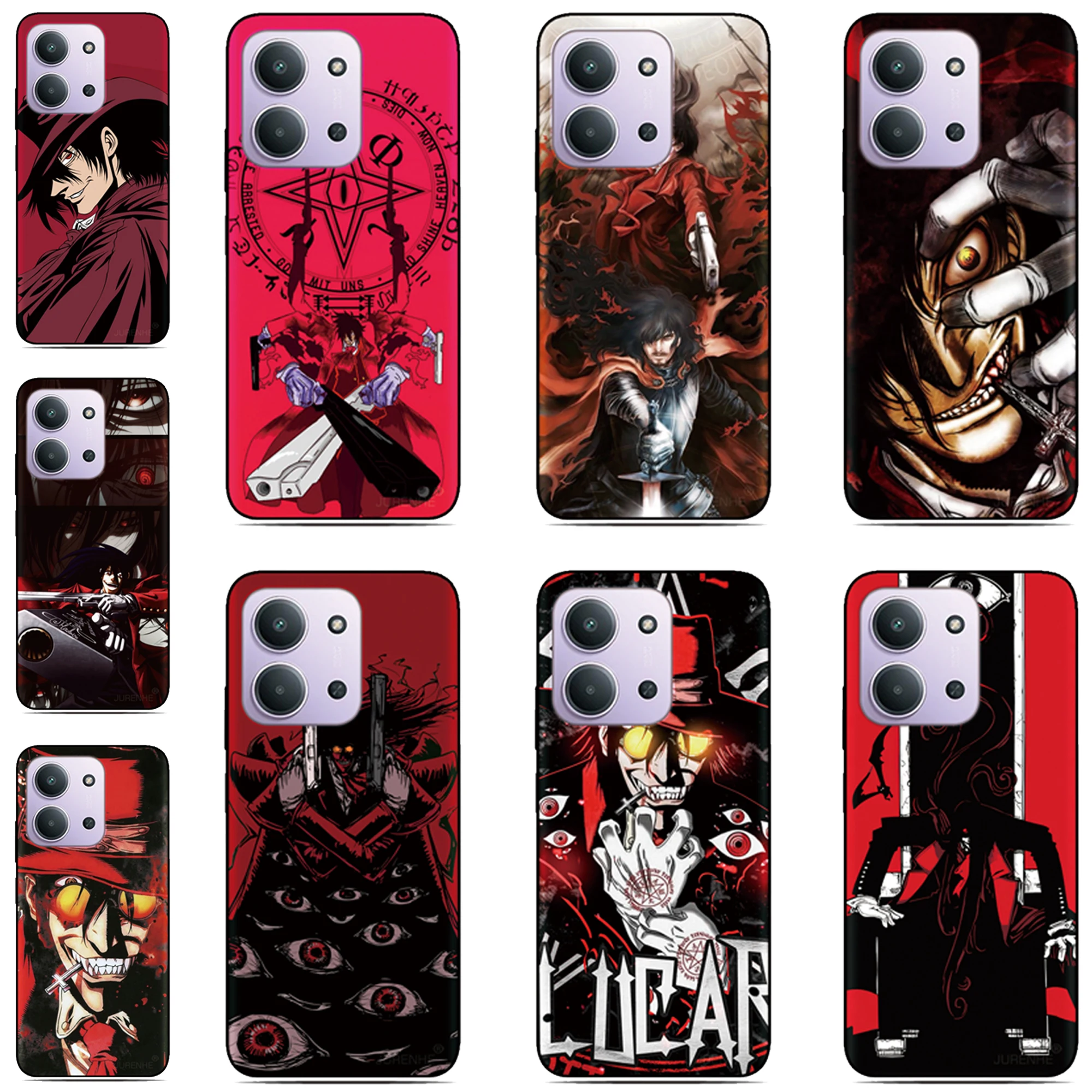 Funda trasera de anime H-Hellsing para Oukitel C61 C62 C65 C68 C69 C57s C57 C58 C59 Pro C1 Plus P1 C2 C3 C53 C51 C50 C36 C35