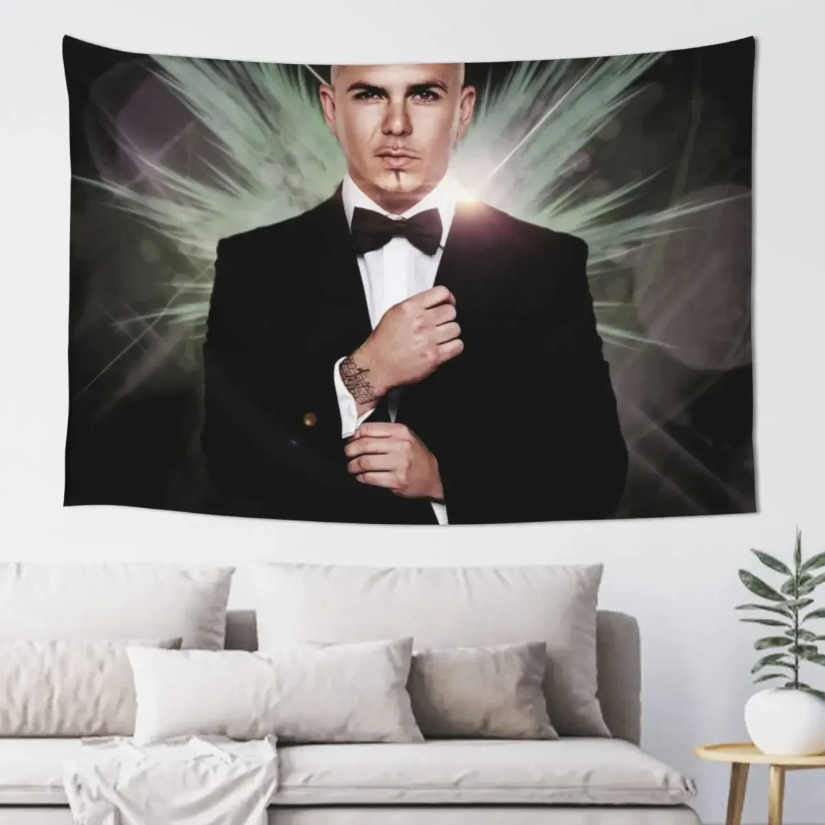 Pitbull Mr.Worldwide Tapestry Decorations For Your Bedroom On The Wall Custom Aesthetic Room Decorations Tapestry