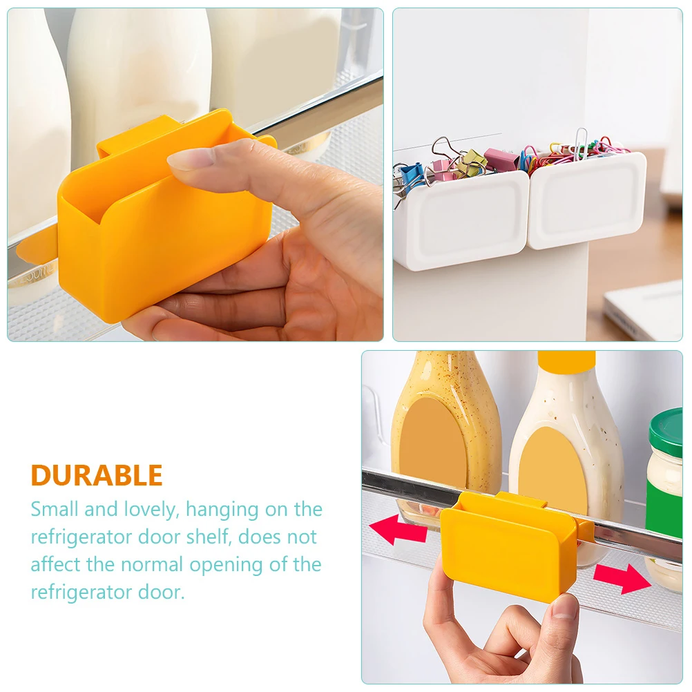 2 قطعة Abs الثلاجة الجانب الباب المنظم تخزين معلق للمطبخ الثلاجة التوابل حقيبة حامل ملحقات الثلاجة الصغيرة #3