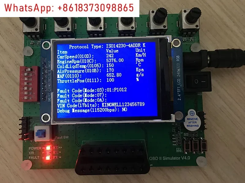 

Vehicle OBD Simulator ECU J1939 Simulator ELM327 Testing and Development