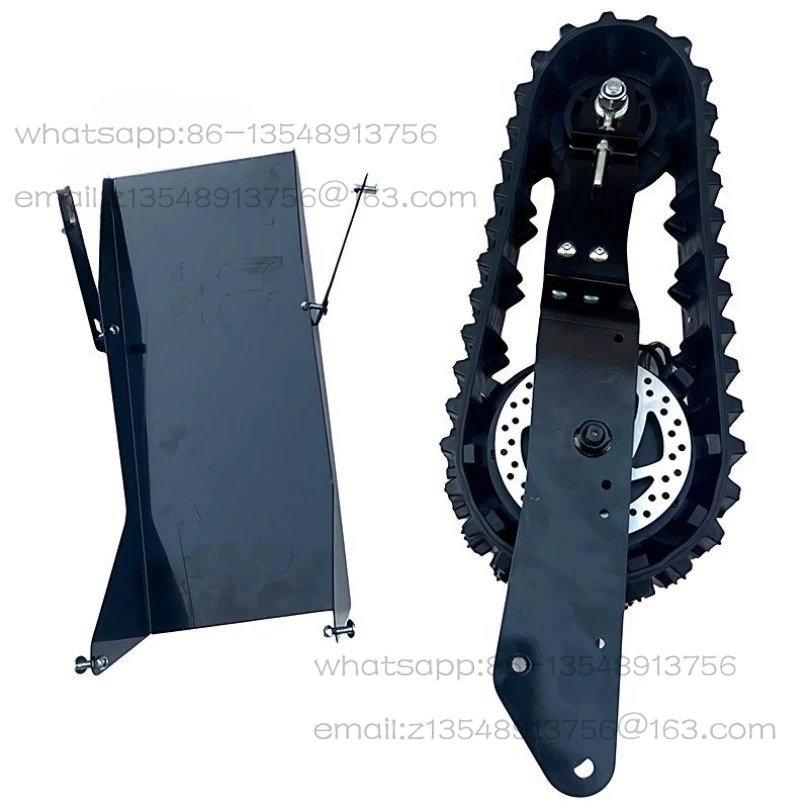 modified-snow-two-wheel-off-road-electric-scooter-accessories-sled-board-rubber-track-wheel-48v800w-motor