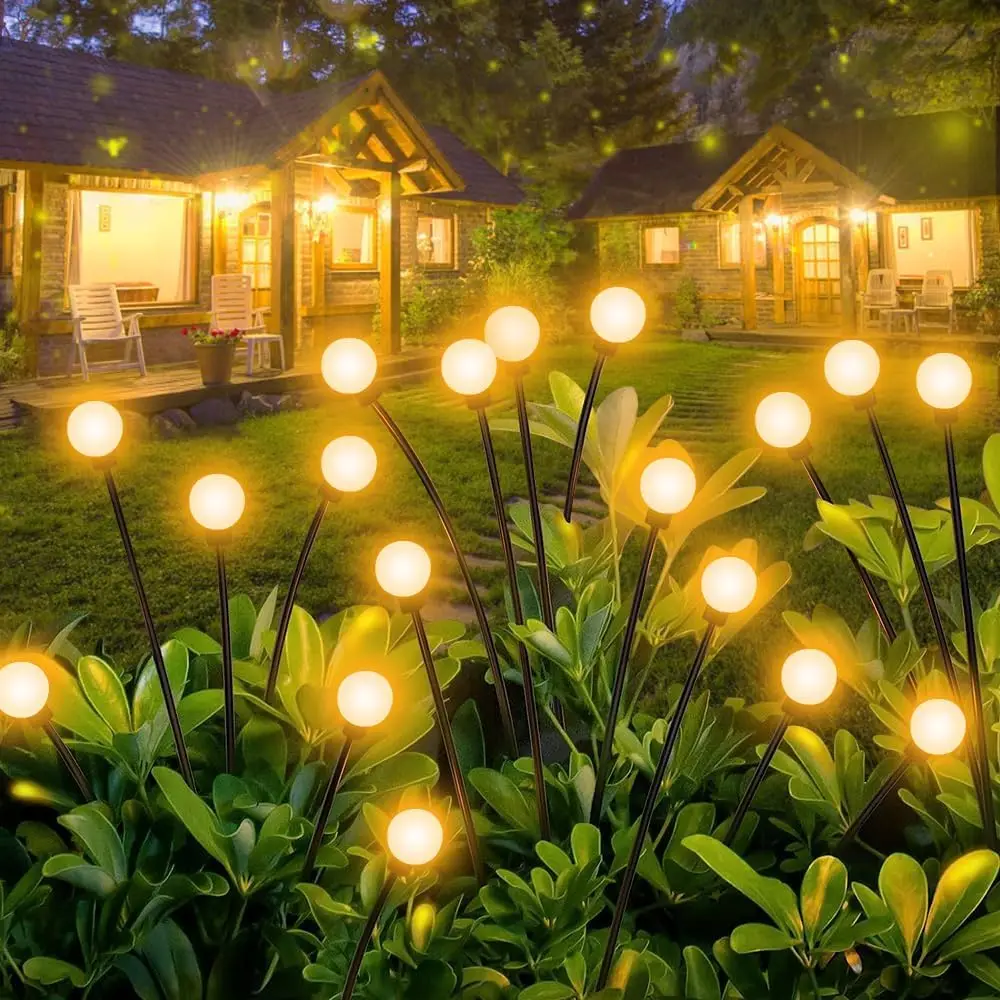 

Solar Garden Lights New Solar Swaying Light Outdoor Waterproof Firefly Lights Patio Pathway Yard Decor Birthday Party Led Lamp