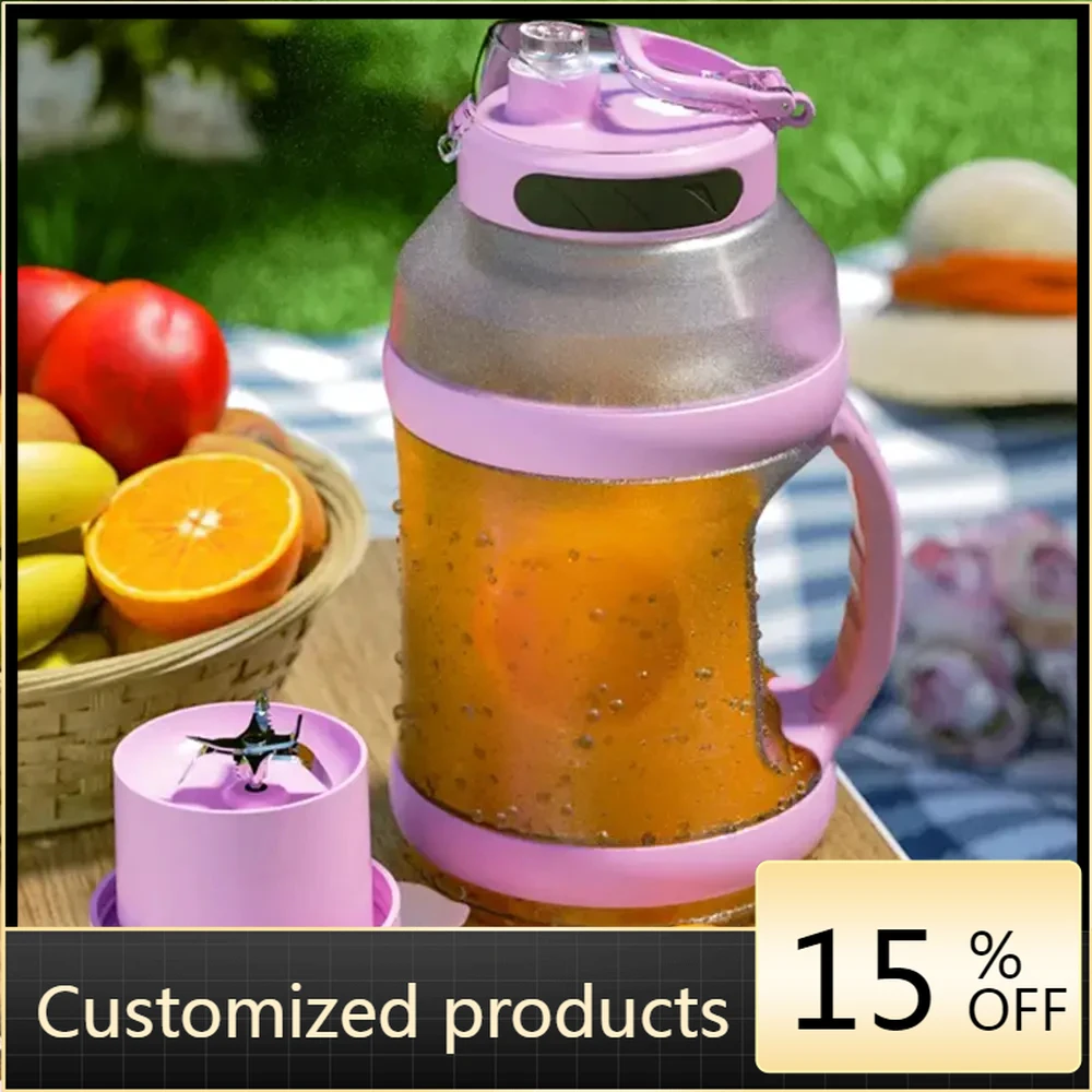 

STLF DZ WJW Advanced Mini Blender Home USB 6 Blades Juicer Machine 2000ml Rechargeable Fruit Juice Portable Blenders